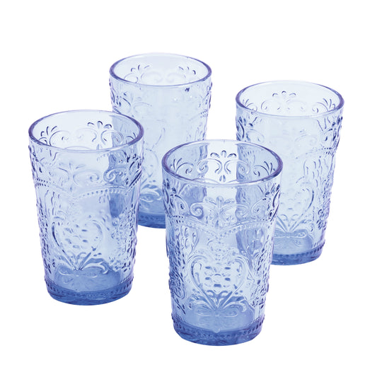 Amelia Tumbler, Blue, Set of 4