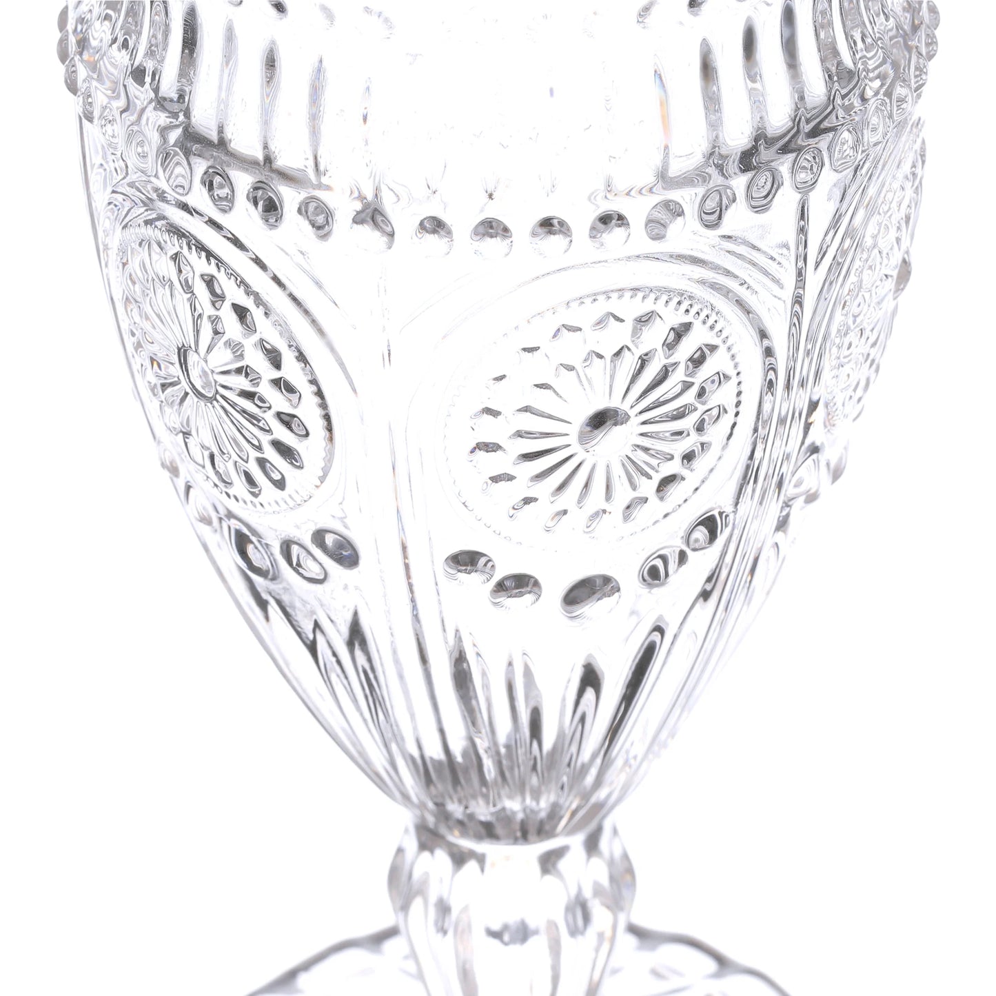 Adeline 12-Ounce Footed Glass Goblets, Set of 4, Clear