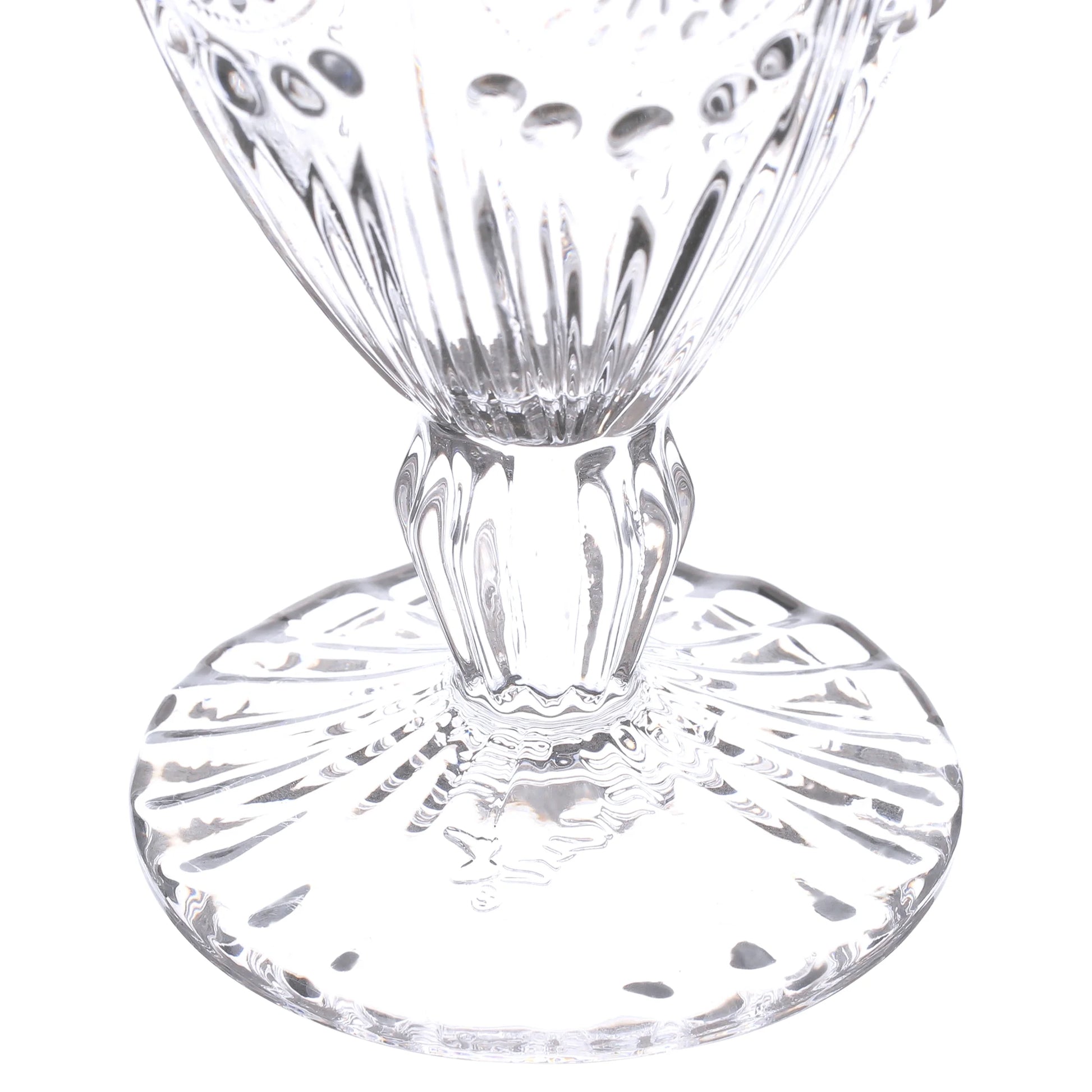 Adeline 12-Ounce Footed Glass Goblets, Set of 4, Clear