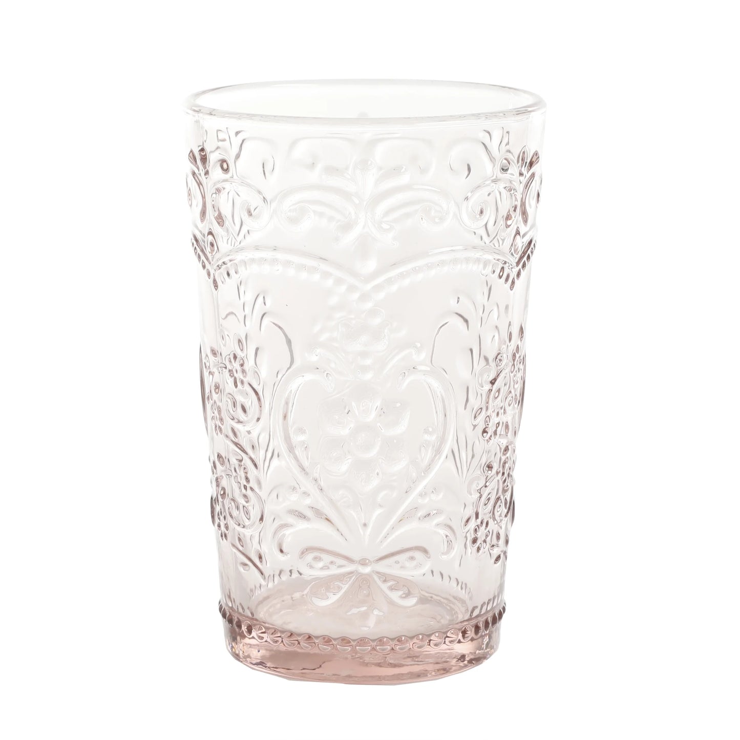 Amelia Pink 15.22-Ounce Glass Tumblers, Set of 4